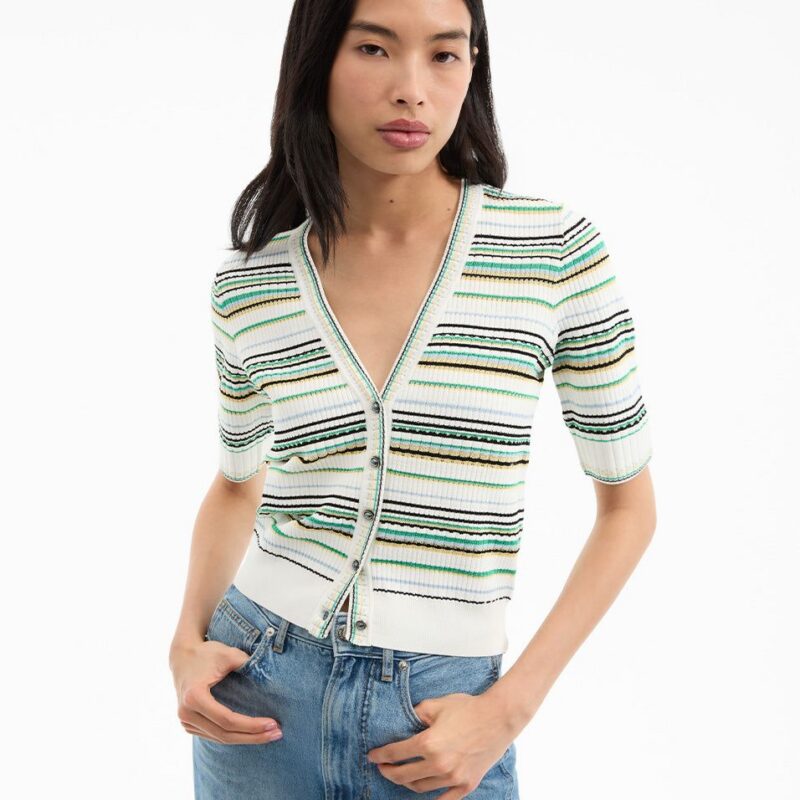 Varia Striped Cardigan – Veronica Beard