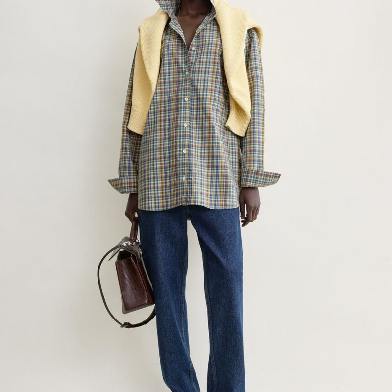 Classic check shirt blue/orange – Toteme - INT