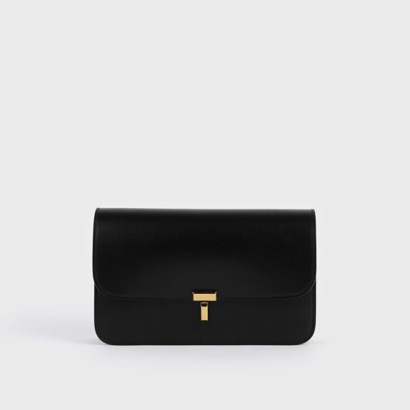 T-lock leather crossbody black – Toteme - INT