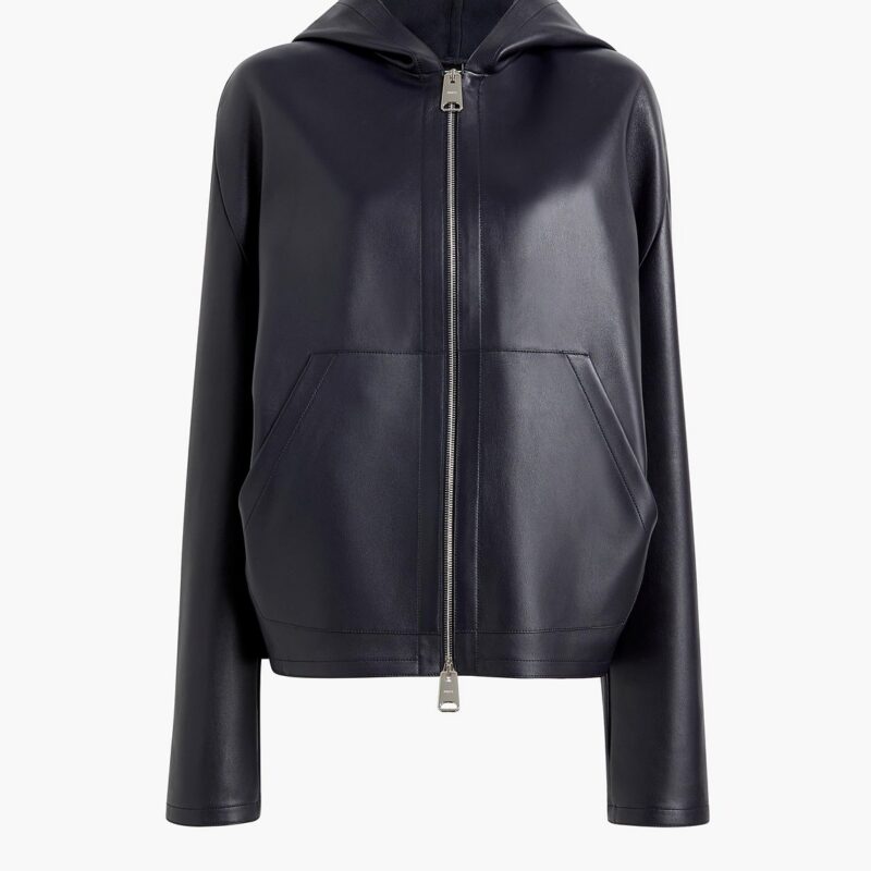Darlo Jacket in Dark Navy Leather – KHAITE