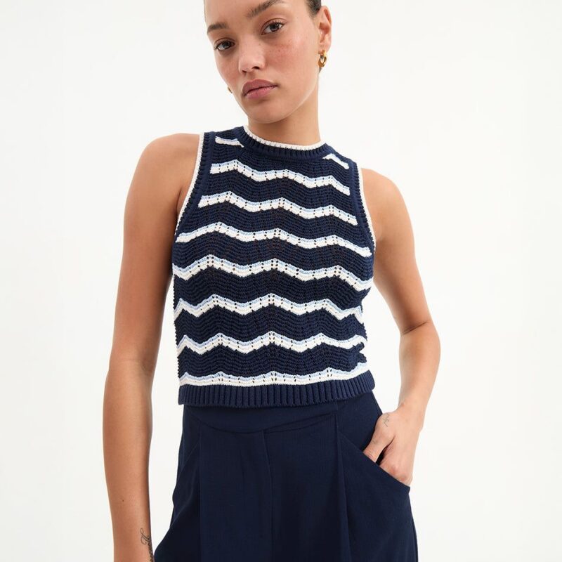 Jerrel Cropped Knit Tank Top – Veronica Beard