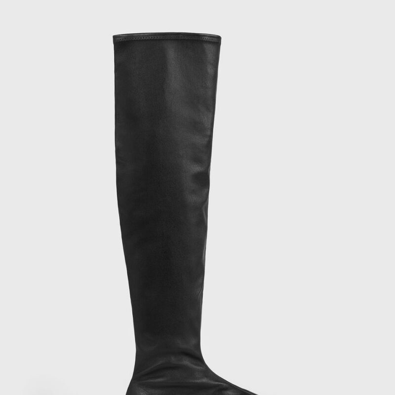 Deconstructed stretch nappa boots black – Toteme - INT