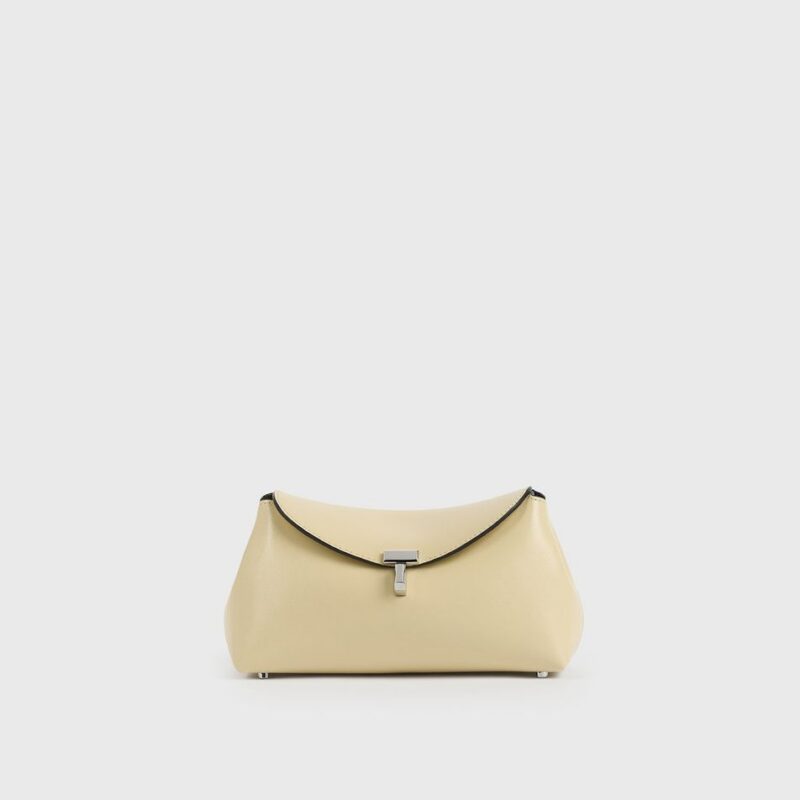 Mini T-lock leather clutch champagne – Toteme - INT
