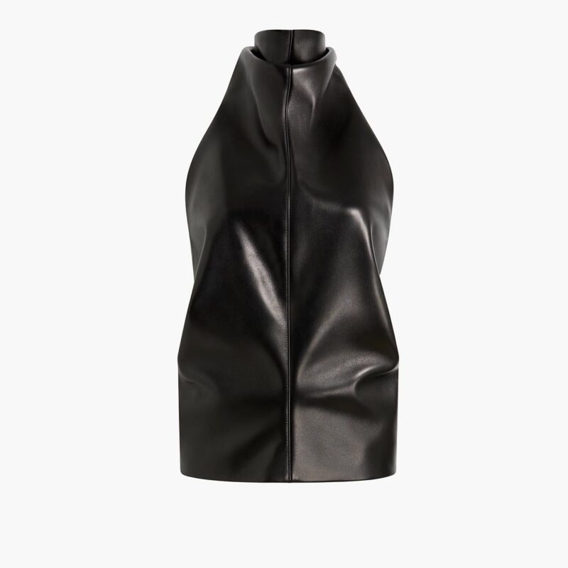 Rone Top in Black Leather – KHAITE