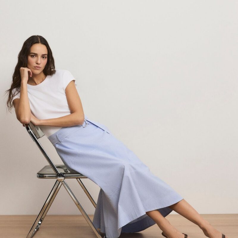 Belmar Mixed-Media Midi Dress – Veronica Beard