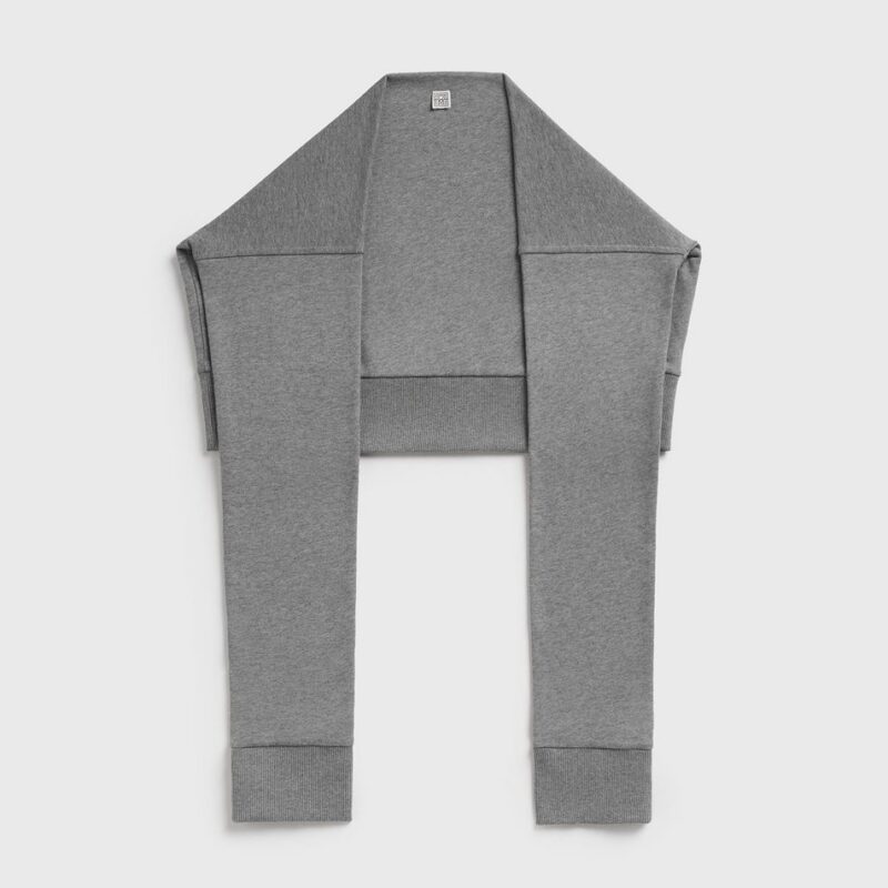 Jersey sleeve scarf grey melange – Toteme - INT