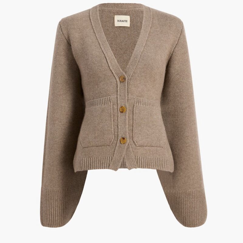 Scarlet Cardigan in Barley – Khaite