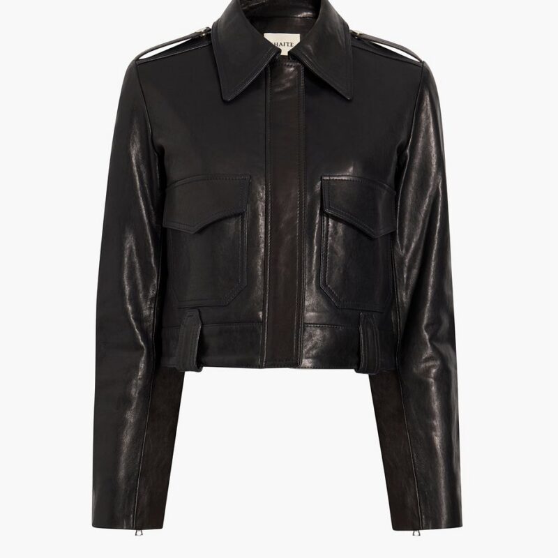 Cordelia Jacket in Black Leather – Khaite