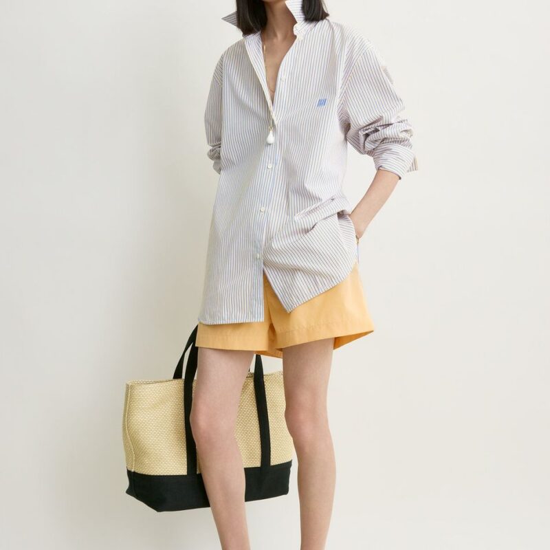Striped summer shirt blue/yellow petite – Toteme - INT