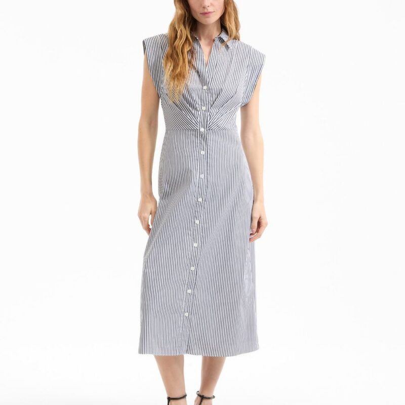 Haydon Striped Midi Shirtdress – Veronica Beard