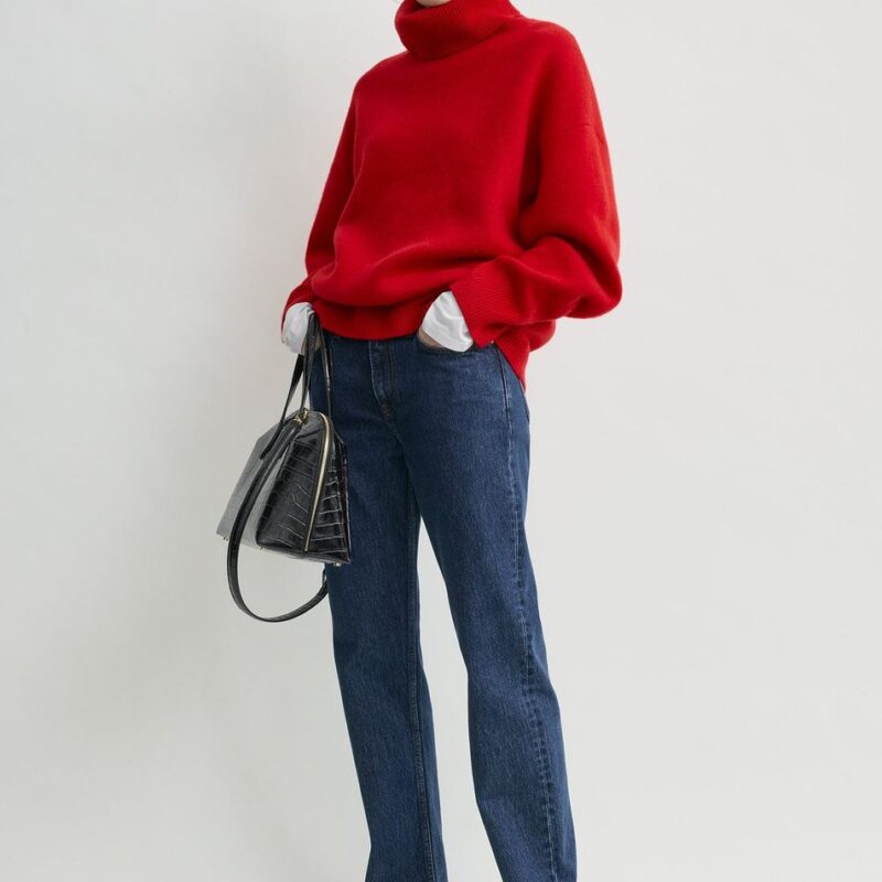 Double-knit turtleneck poppy – Toteme - INT