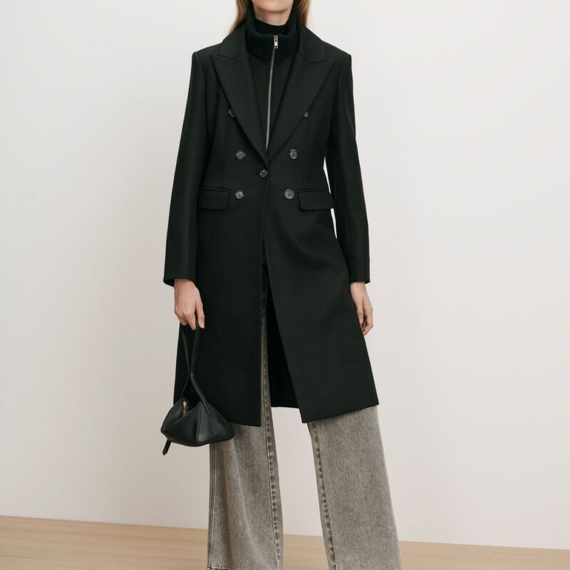 Stryder Double-Breasted Dickey Coat – Veronica Beard