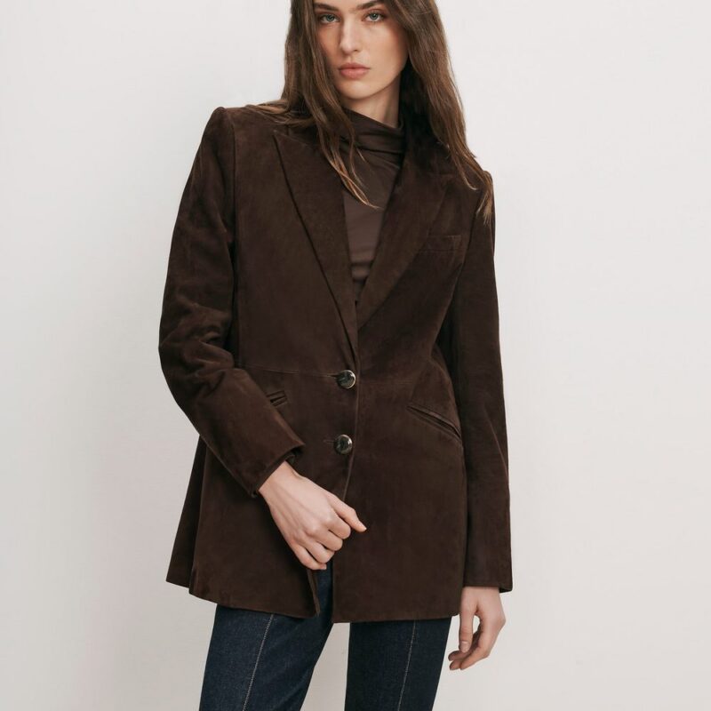 Maci Suede Dickey Jacket – Veronica Beard