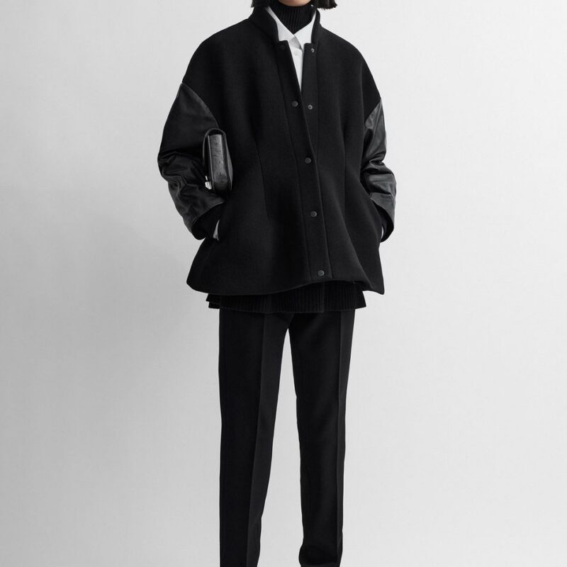 Varsity wool jacket black – Toteme - INT
