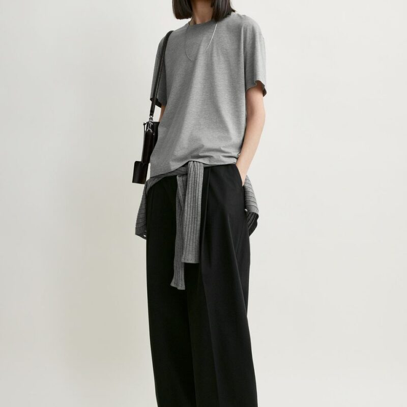 Classic tee mid grey melange petite – Toteme - INT