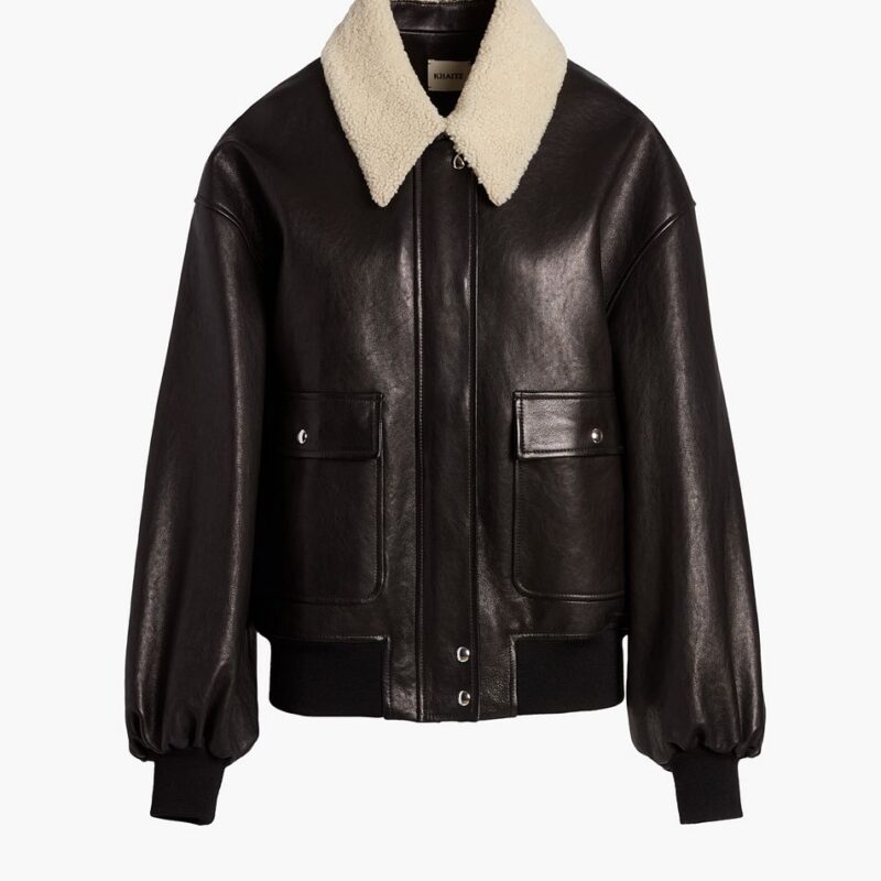 Shellar Jacket in Black Leather – Khaite