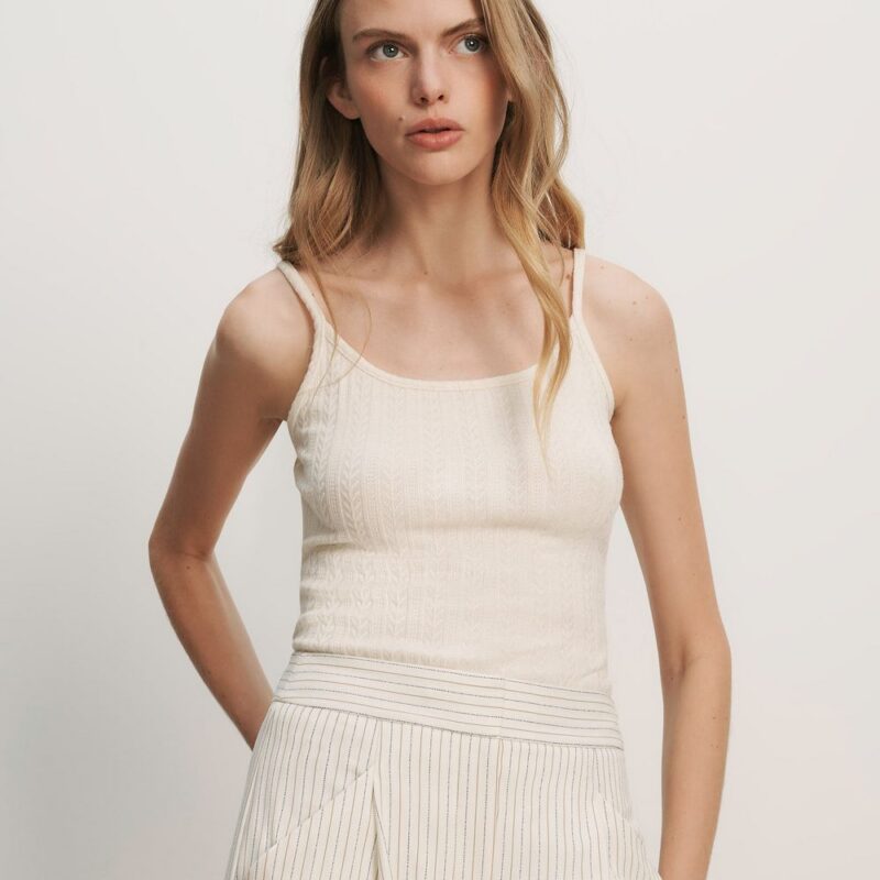 Brodier Knit Tank Top – Veronica Beard