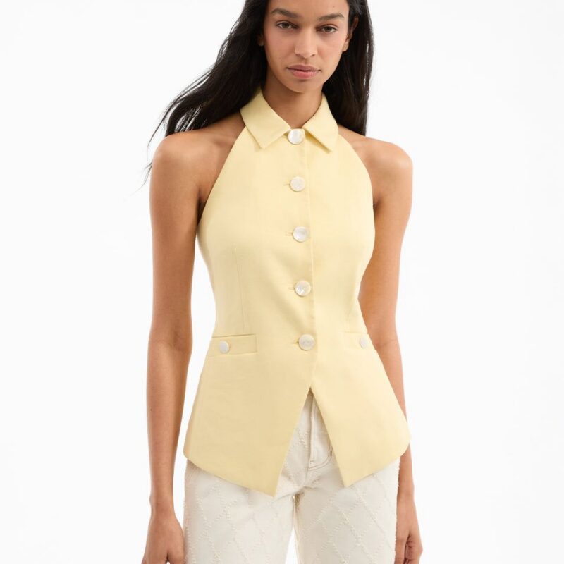 Orlinda Halter Neck Vest – Veronica Beard