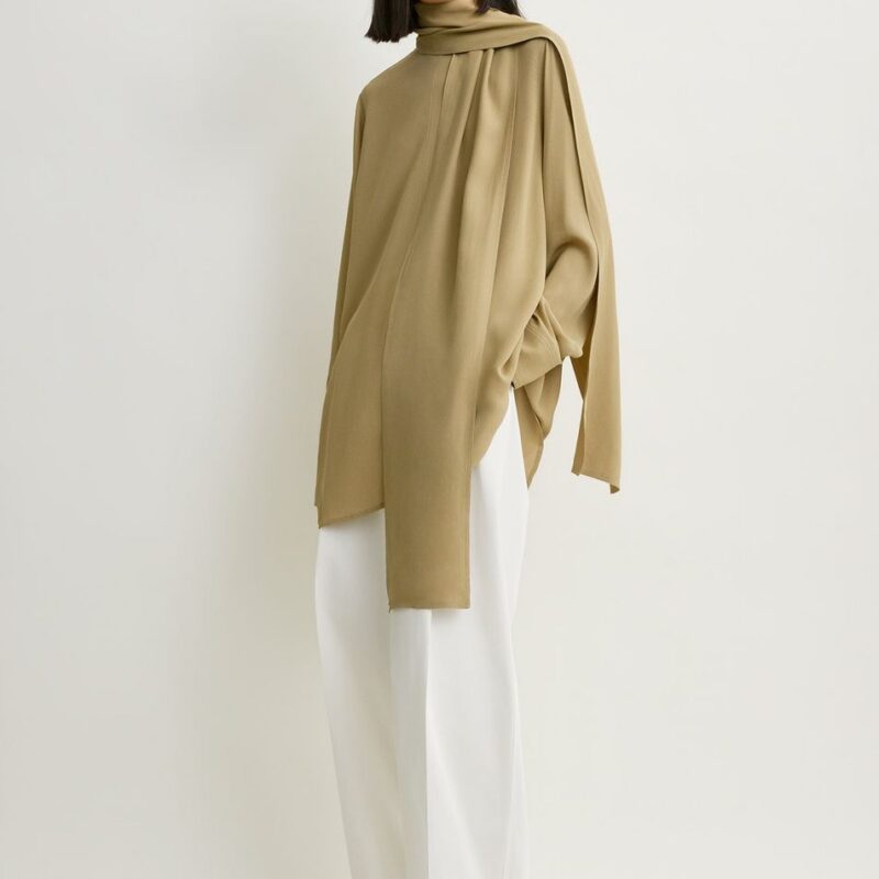 Draped scarf blouse desert – Toteme - INT