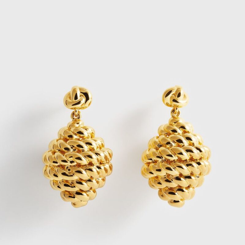 Rope drop earrings gold – Toteme - INT