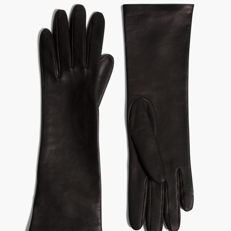 Remo Mid-Length Gloves in Black Leather – Khaite