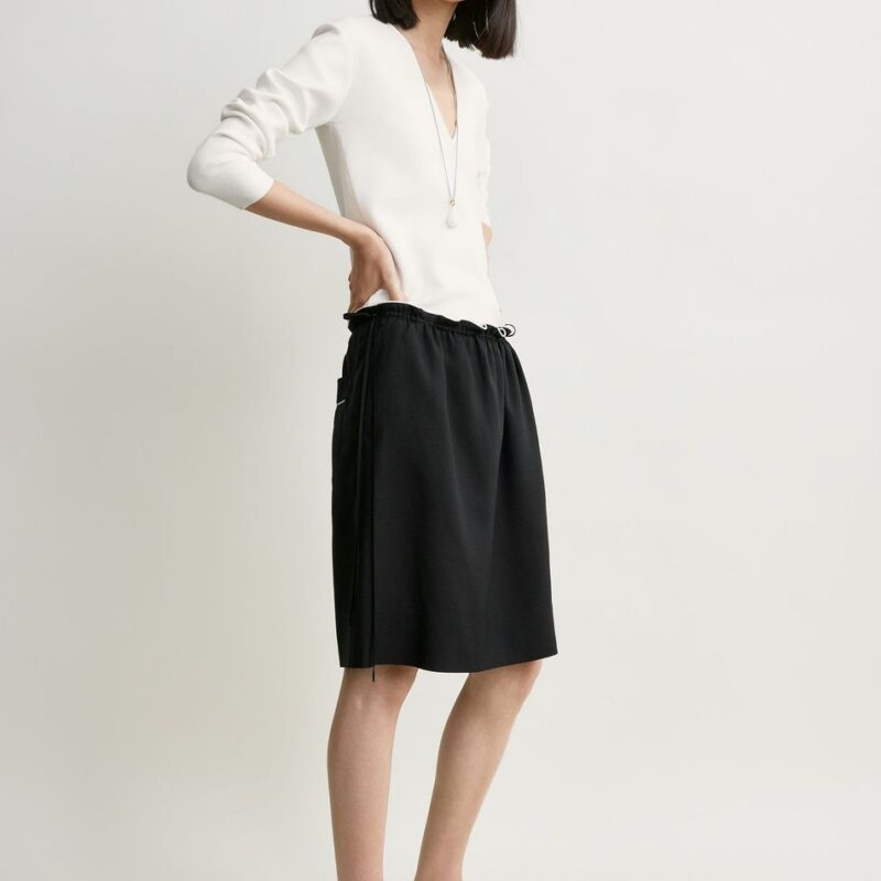 Silk pj skirt black – Toteme - INT