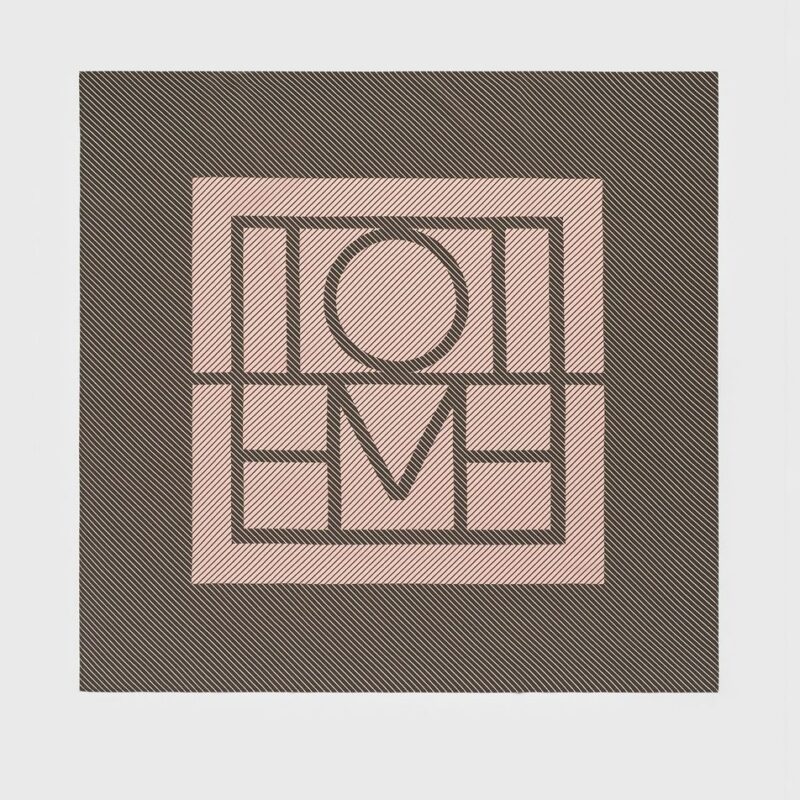 Centered monogram silk scarf walnut – Toteme - INT