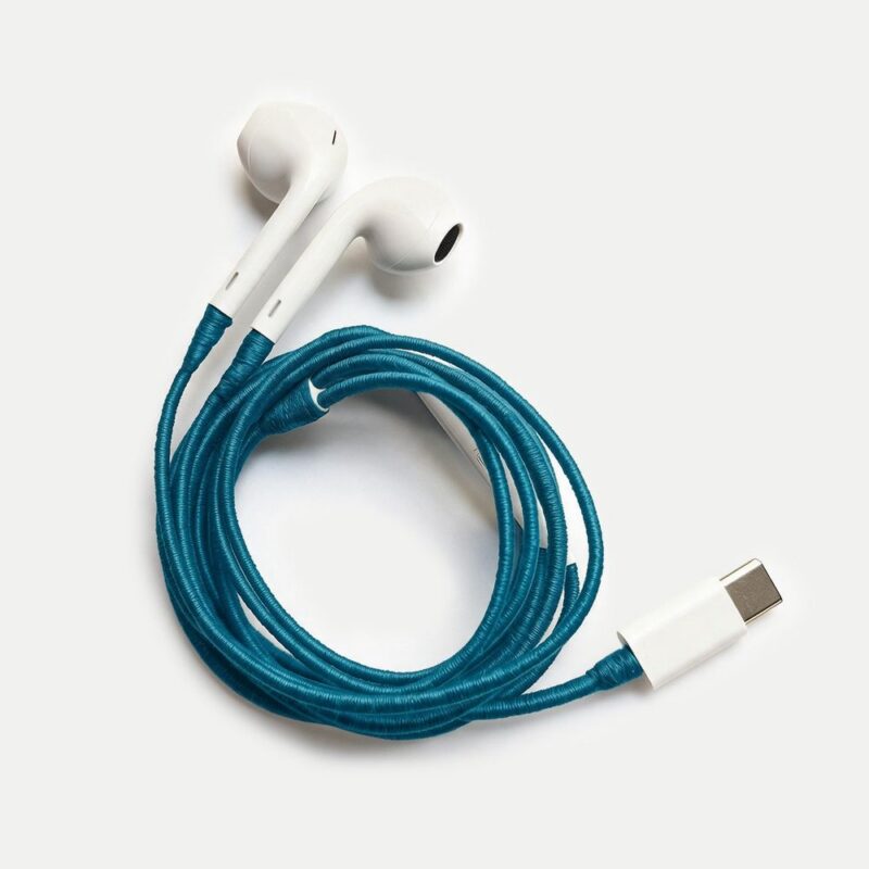Blue Hand-Wrapped Earphones – Veronica Beard