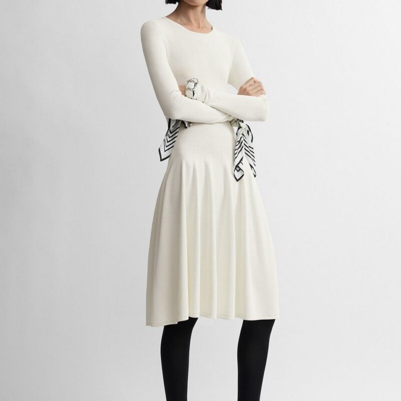Sculpted knit dress off-white – Toteme - INT