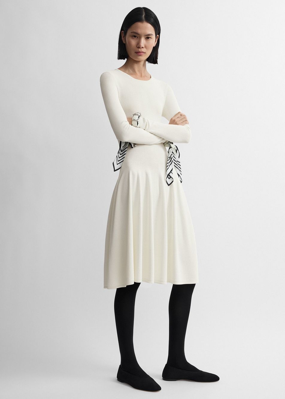 Sculpted knit dress off-white – Toteme - INT