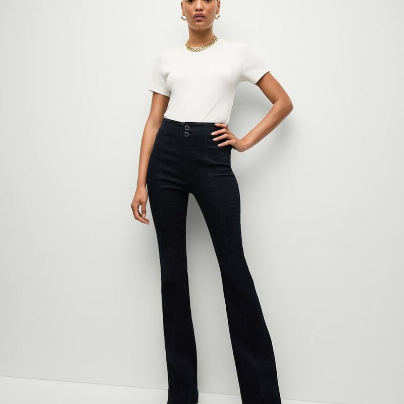 Beverly Seamed Skinny-Flare Jean – Veronica Beard