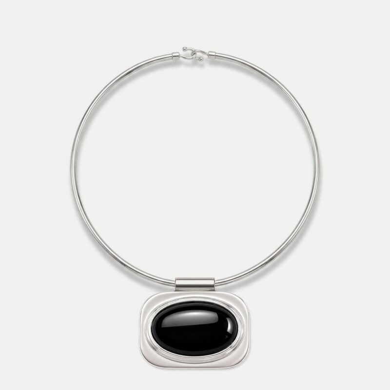 Onyx Cabochon Collar Necklace – Veronica Beard