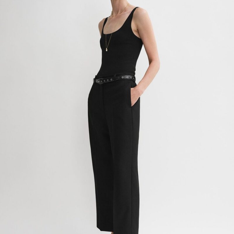 Compact knit tank black – Toteme - INT