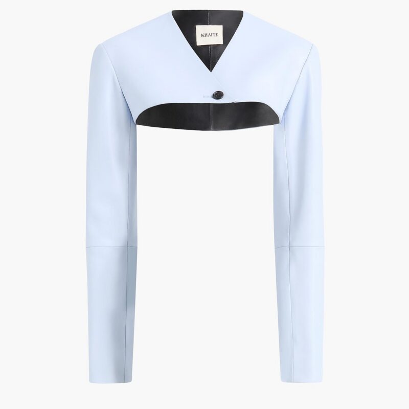 Onno Jacket in Sky Blue Leather – KHAITE
