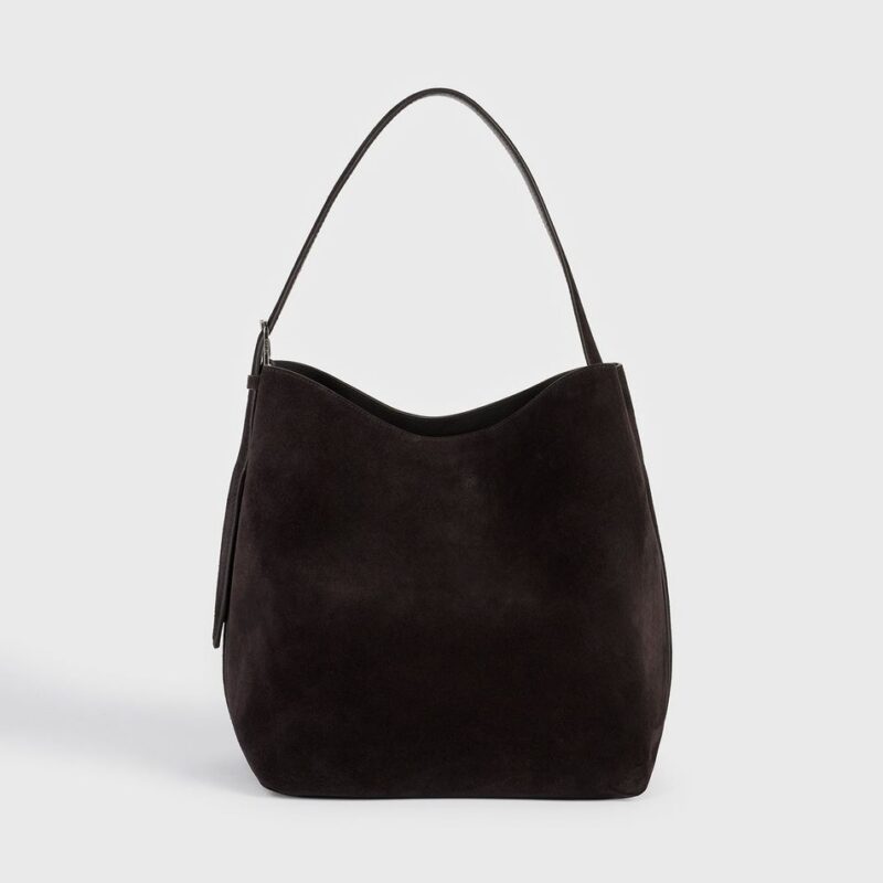 Medium belted suede tote espresso – Toteme - INT