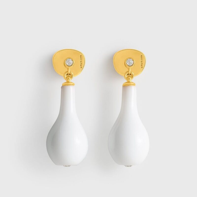 Crystal drops white/gold – Toteme - INT