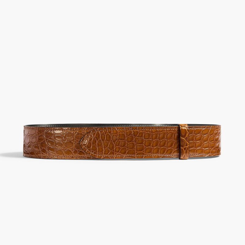 Theo Waist Belt in Dark Honey Alligator – KHAITE