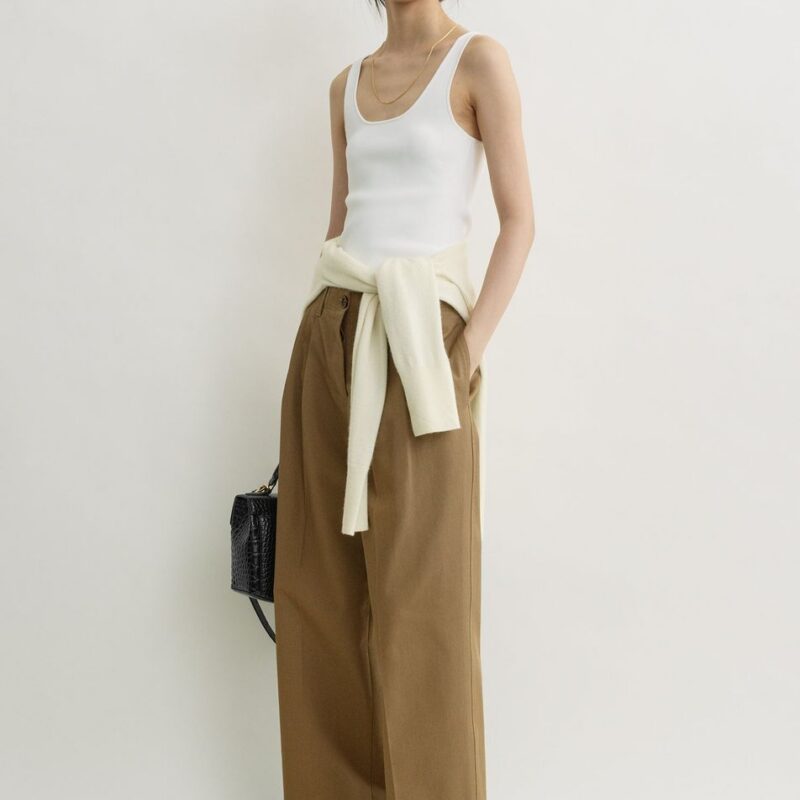 Relaxed chino trousers hazel – Toteme - INT
