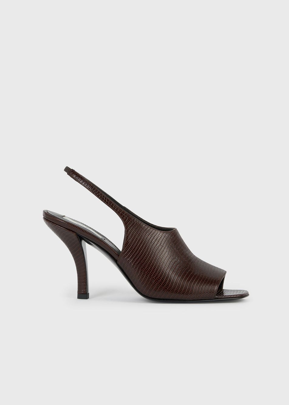 Contour lizard-embossed slingbacks brown – Toteme - INT
