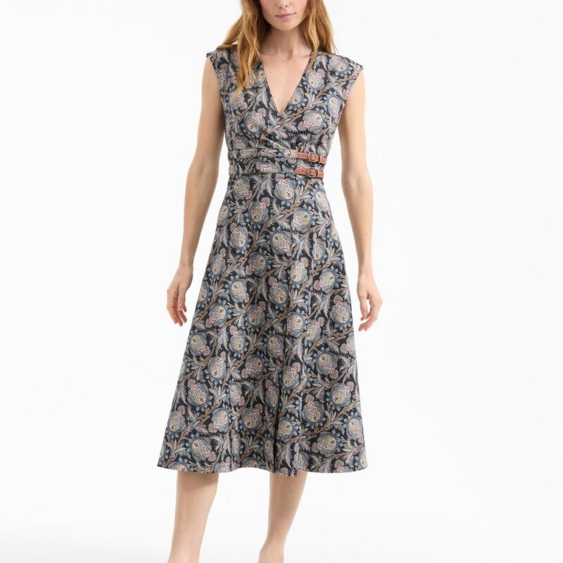 Nilsen Belted Midi Dress – Veronica Beard