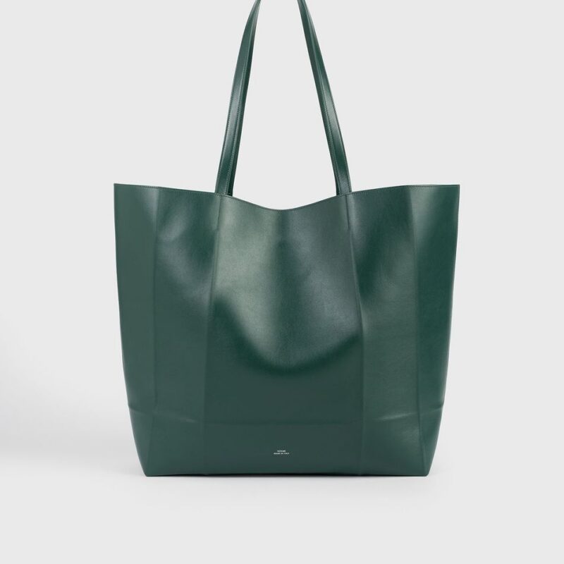 Roam leather tote dark green – Toteme - INT