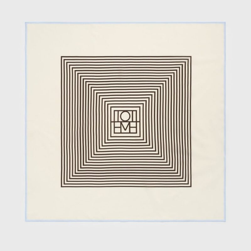 Centered monogram silk scarf macadamia – Toteme - INT