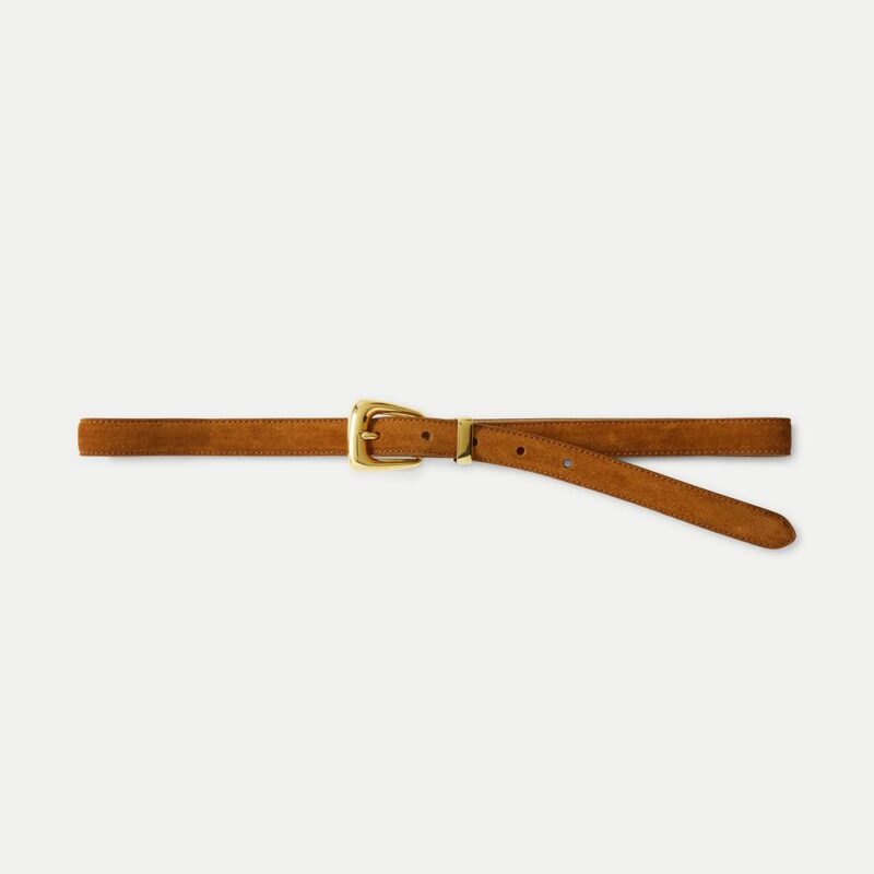 Slim Arch Suede Belt – Veronica Beard