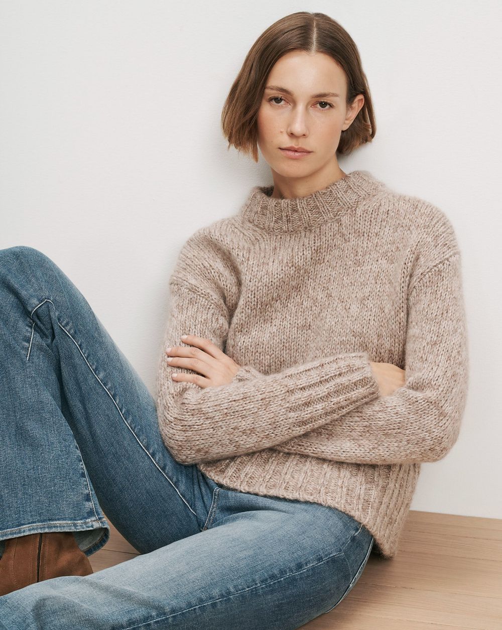 Andi Mock-Neck Sweater – Veronica Beard