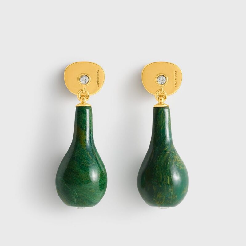 Jade drops dark green/gold – Toteme - INT