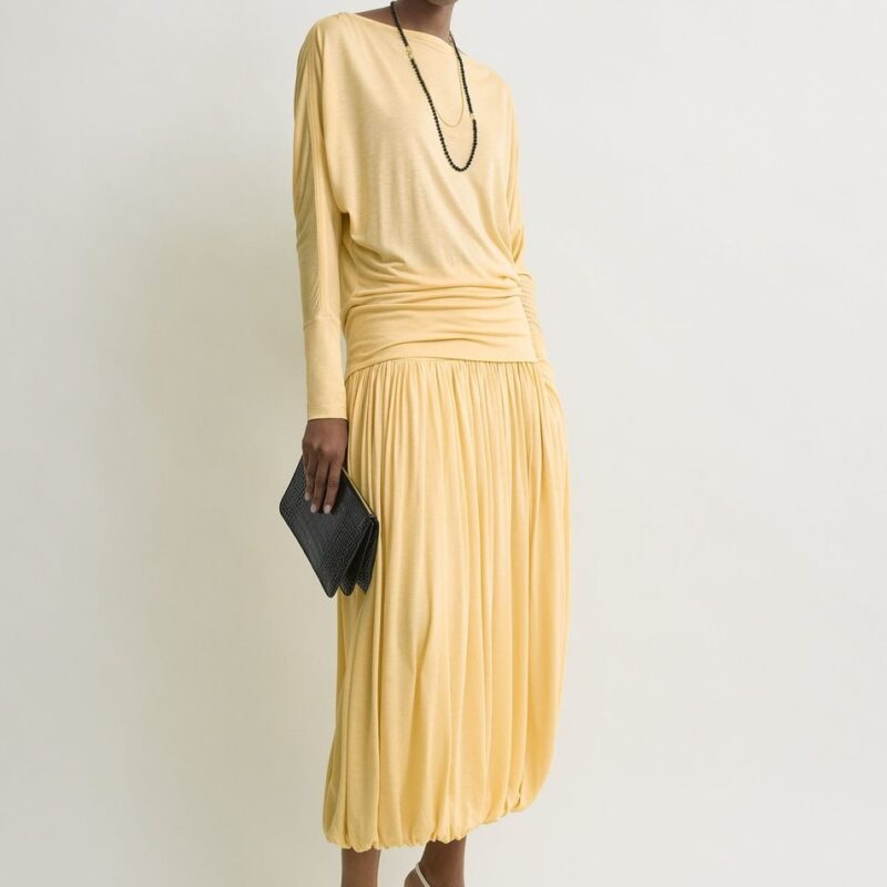 Boatneck jersey top champagne – Toteme - INT