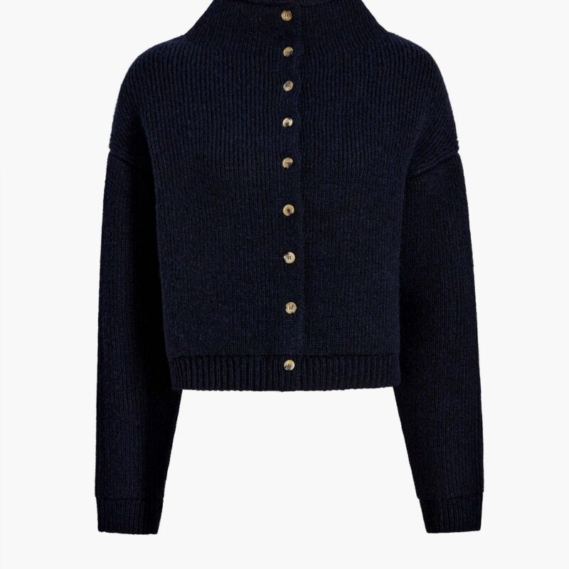 Marjorie Cardigan in Deep Navy – KHAITE