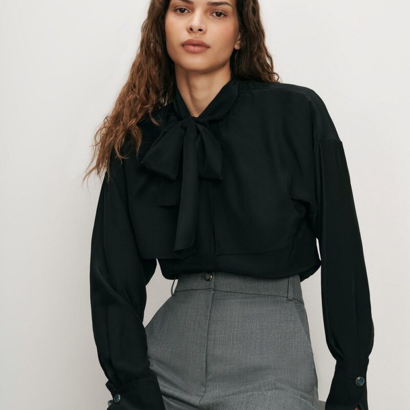 Darlis Scarf-Neck Blouse – Veronica Beard