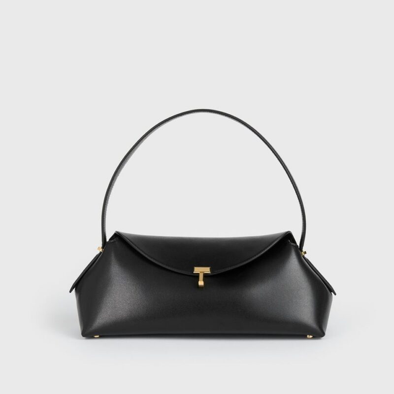 T-lock leather shoulder black – Toteme - INT