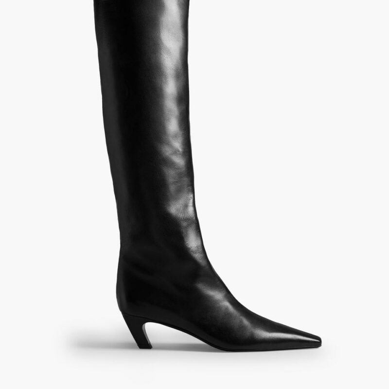 Davis Boot in Black Leather – Khaite